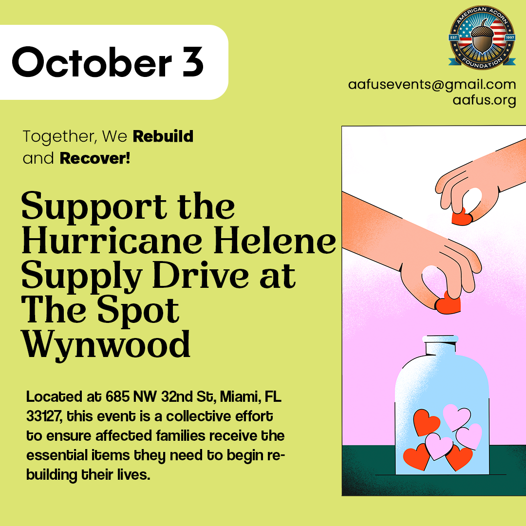 Support the Hurricane Helene Supply Drive at The Spot Wynwood